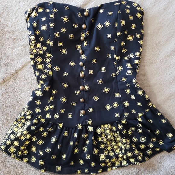 Size Small Black Sparkly Tube Top - Picture 3 of 8